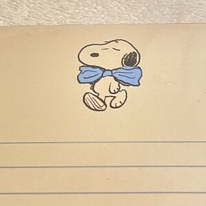 Snoopy Cream Notepad with big bow